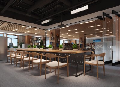 现代图书馆3D模型下载